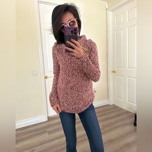 Abercrombie & Fitch oversize cowl neck knit sweater in Red, XS